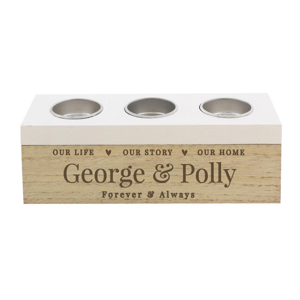 Personalised Our Life, Story & Home Tea Light Holder £15.29